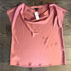 NEW Ann Taylor Blush Satin Blouse